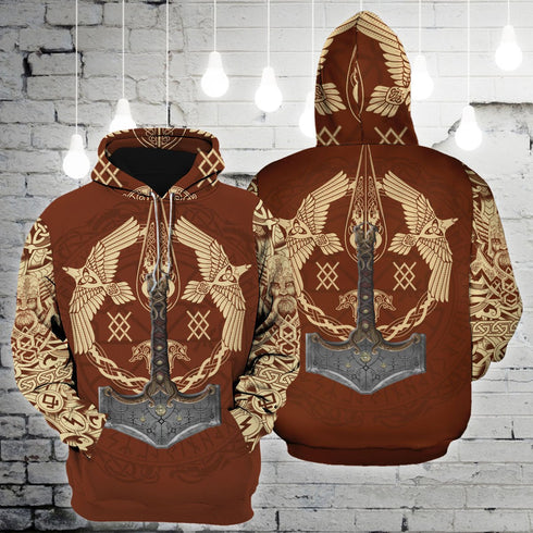 Viking Warrior Red Limited Edition - Hoodie Blanket - OwlsMatrix HOOB01NGA200721