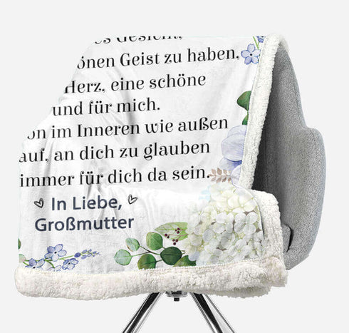 Divesart - Decke von Großmutter zu Enkelin - "Frische der Morgenblume"