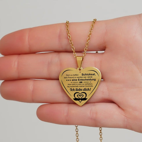 Du bist ein Teil meiner Seele - Herzanhänger graviert für einen geliebten Menschen