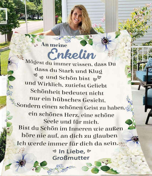 Divesart - Decke von Großmutter zu Enkelin - "Frische der Morgenblume"