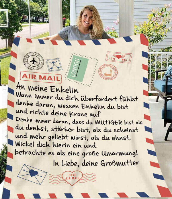 Divesart - Decke von Großmutter zu Enkelin - "Liebe Brief"