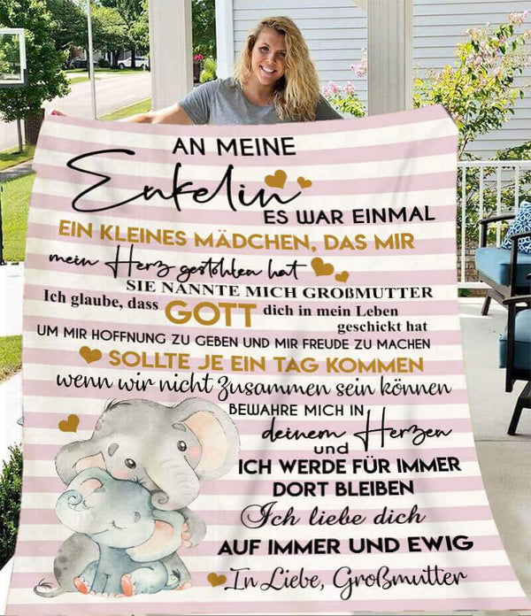 Divesart - Decke von Großmutter zu Enkelin - "Rosa Zärtlichkeit"