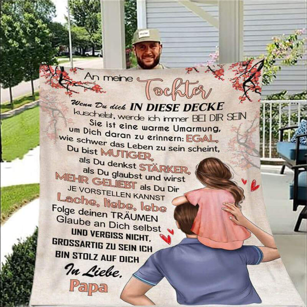 Divesart - Decke vom Vater an die Tochter - "Wunderbare Momente des Lebens"