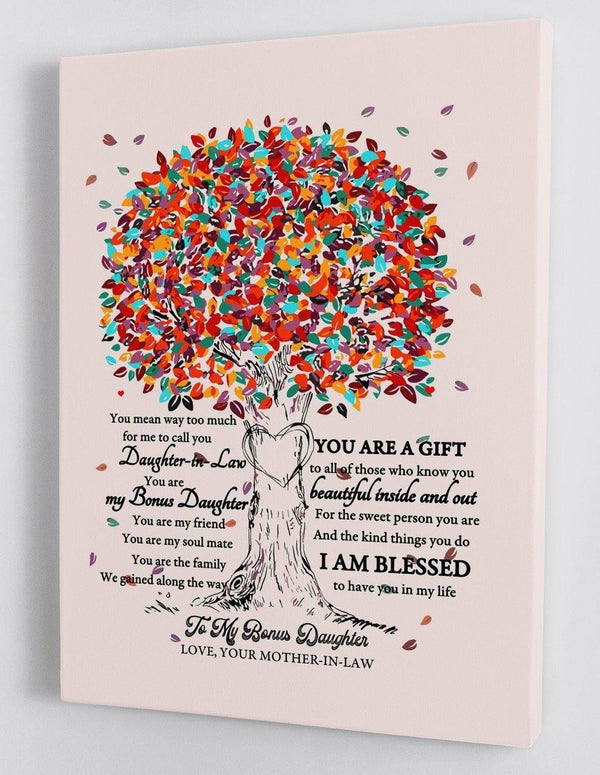To My Daughter-in-Law - From Mother-in-Law - Framed Canvas Gift MD010 - DivesArt LLC