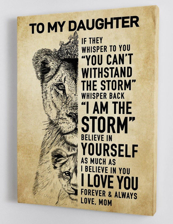 To My Daughter - From Mom - Framed Canvas Gift MD025 - DivesArt LLC