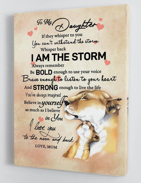 To My Daughter - From Mom - Framed Canvas Gift MD019 - DivesArt LLC