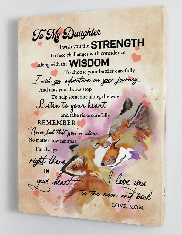 To My Daughter - From Mom- Framed Canvas Gift MD022 - DivesArt LLC