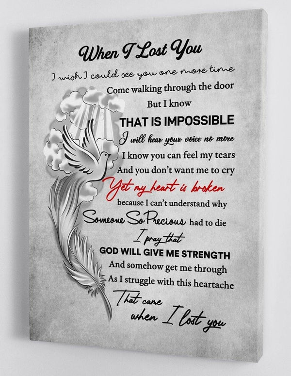 In Loving Memories - Memorial Framed Canvas Gift LL002 - DivesArt LLC