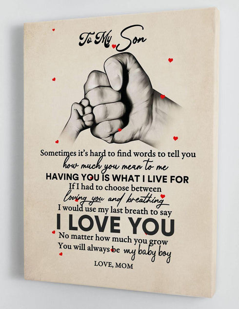 To My Son - From Mom - Framed Canvas Gift MS050 - DivesArt LLC