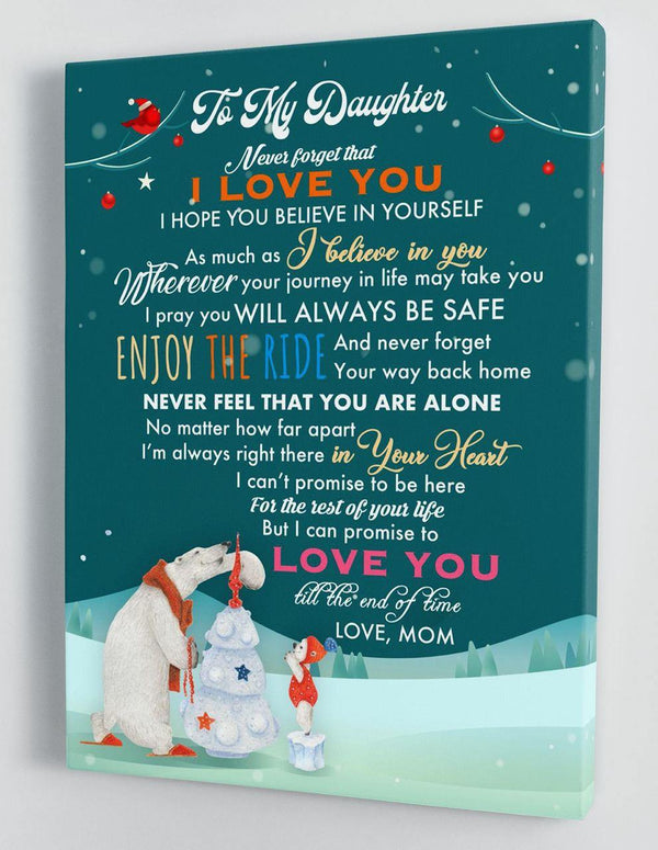 To My Daughter - From Mom - Christmas, Father's Day, Mother's Day Canvas Gift MD062 - DivesArt LLC