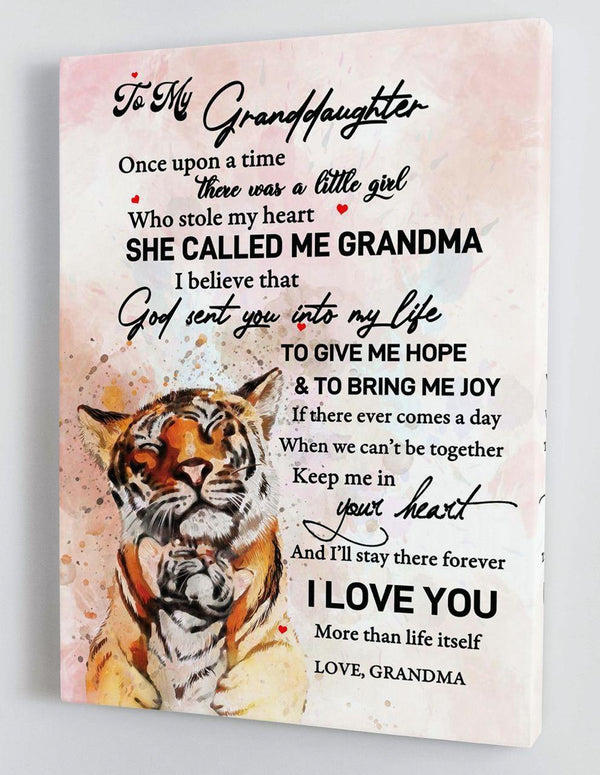 To My Granddaughter - From Grandma - Framed Canvas Gift GMD057 - DivesArt LLC