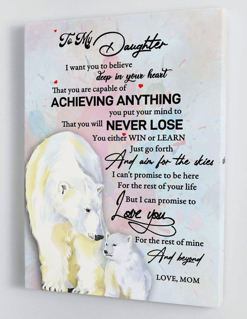 To My Daughter - From Mom - Framed Canvas Gift MD050 - DivesArt LLC