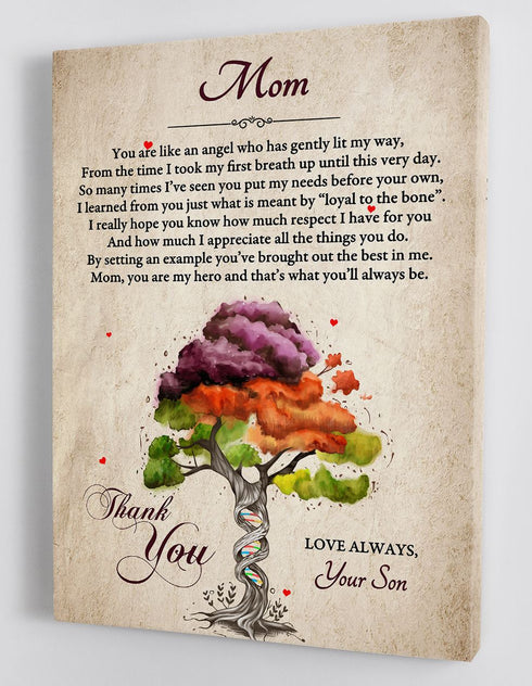 Gift For Mom - From Son - Framed Canvas SM005
