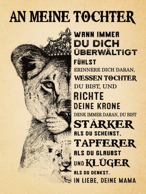 Divesart - Decke von Mutter zu Tochter - "Löweneltern"