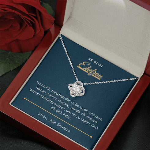 Weißgold-Halskette - An meine Ehefrau