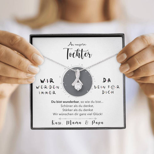 Weißgold Kette - An unsere Tochter