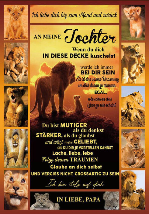 Divesart - Decke vom Vater an die Tochter - "Wer auch immer du bist, du bist mein Kind!"